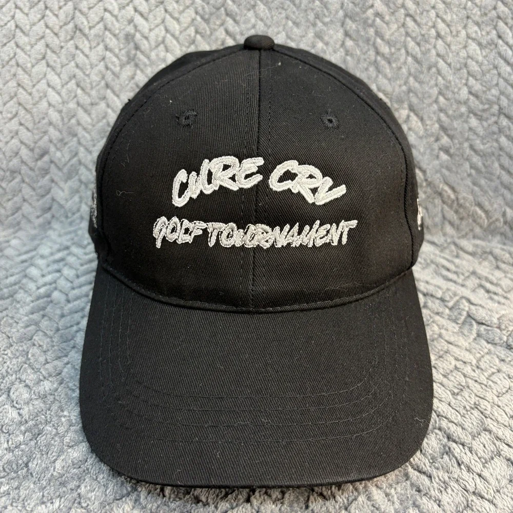 Cure CRV Golf Tournament 7th Annual Black Baseball Cap Hat Adjustable